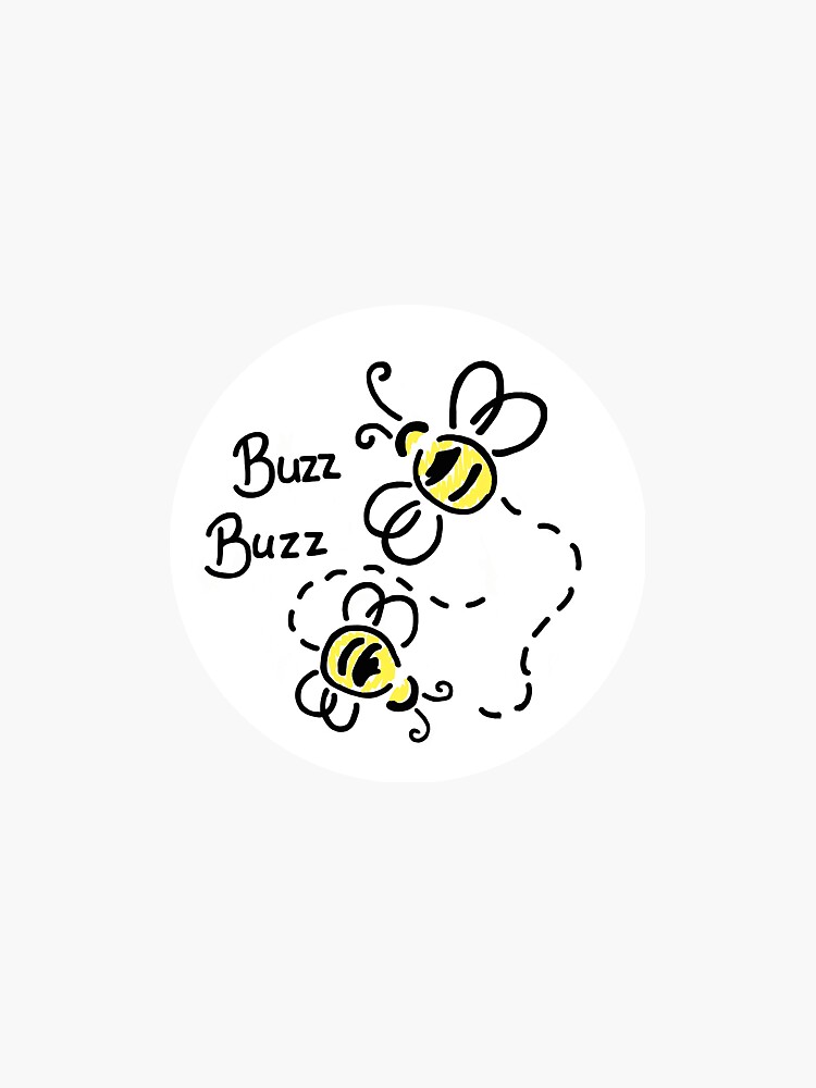 "Busy Bees" Sticker for Sale by stickumsketches Redbubble