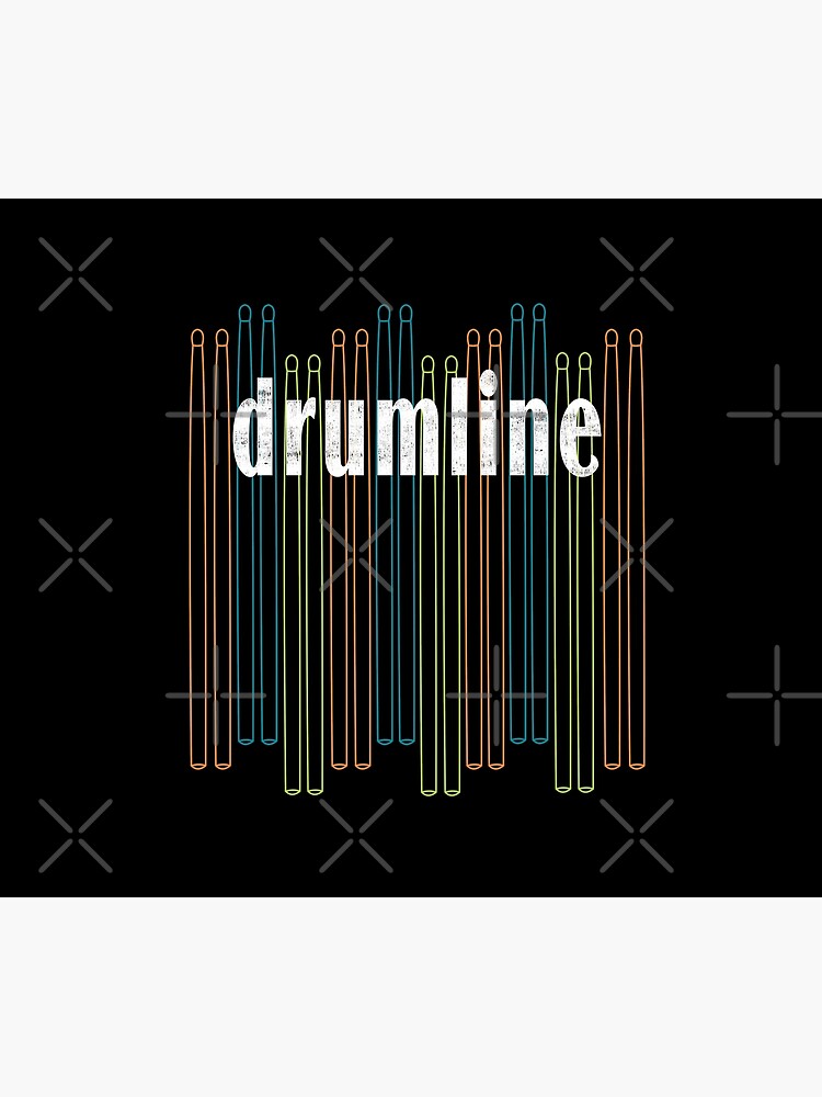 "Percussion Marching Band Drumline Drum Sticks" Throw Blanket by