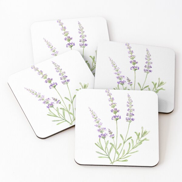 Item preview, Watercolor illustration of lavender with purple flowers designed and sold by cornercroft.