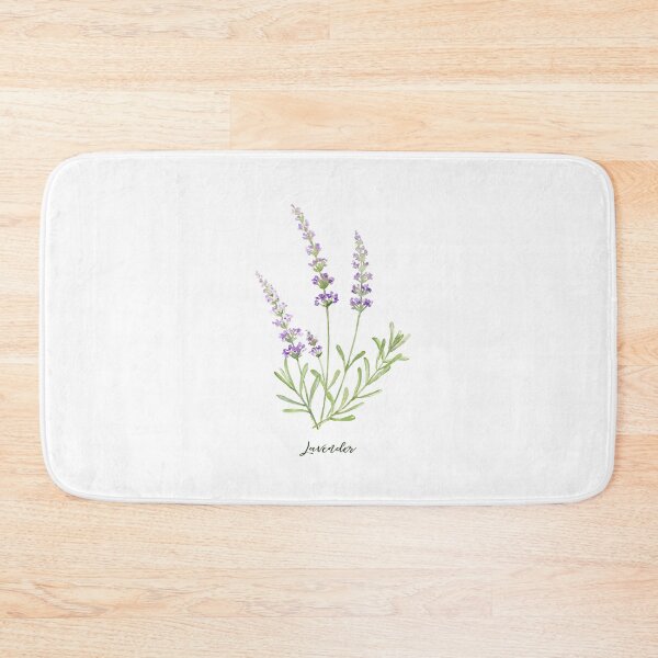 Item preview, Watercolor illustration of lavender with purple flowers designed and sold by cornercroft.