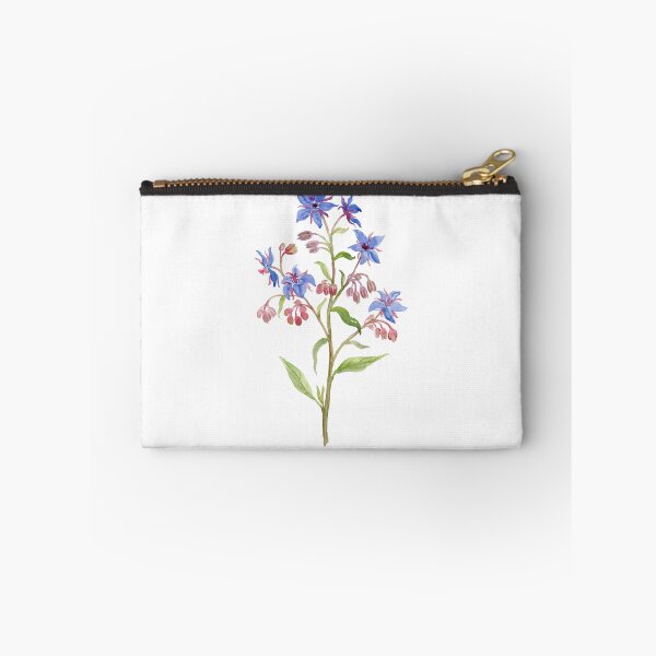 Item preview, Watercolour herb borage in blue flowers designed and sold by cornercroft.