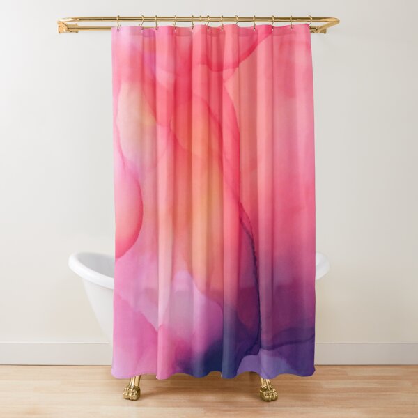 Glowing Petals Shower Curtain