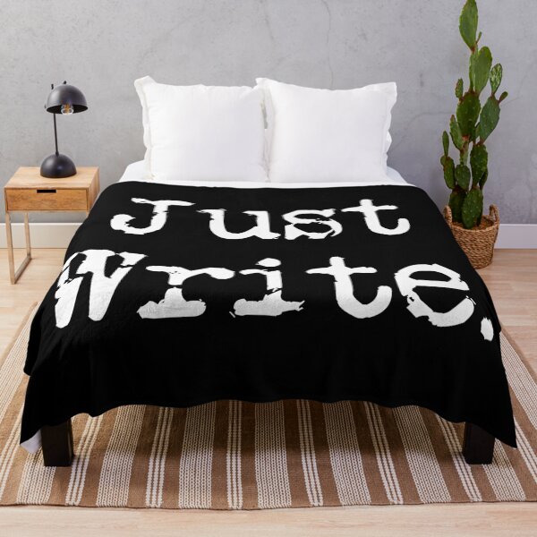 Item preview, Just Write. Vertical White Type designed and sold by TeaRoseWriter.