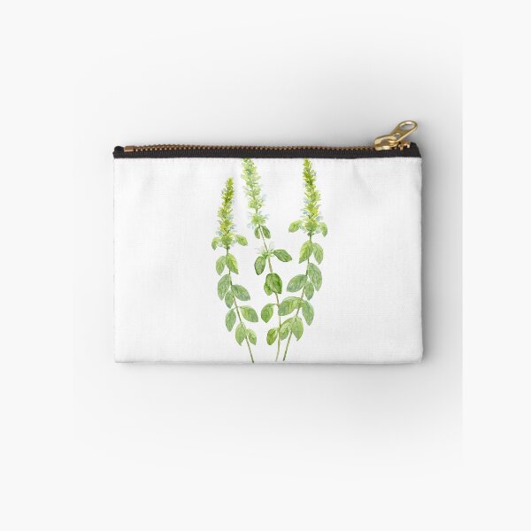 Item preview, Watercolor herb basil in flowers designed and sold by cornercroft.