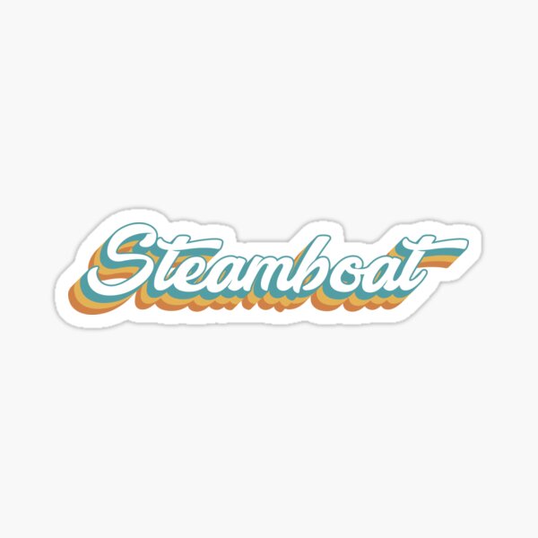 Artikel-Vorschau von Steamboat Springs Colorado Retro-Schriftzug, designt und verkauft von KlehmInTime.