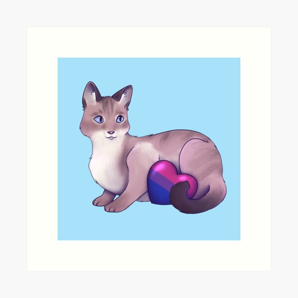 Pride Kitty - Bi Art Print