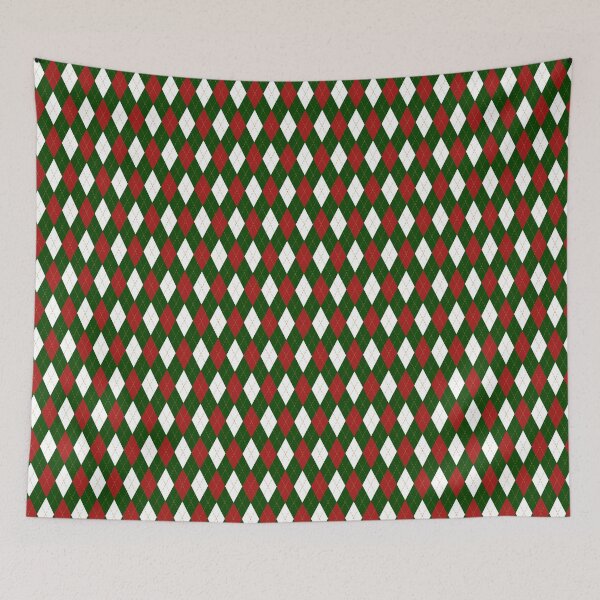 Item preview, Christmas Argyle in Red and Green and White designed and sold by Candice Davis.