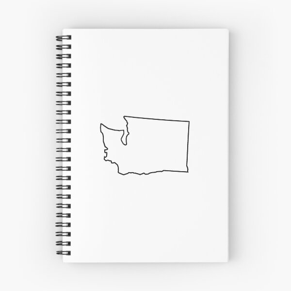 Aperçu de l'œuvre Etat de Washington au contour noir créée et vendue par samvschantz.