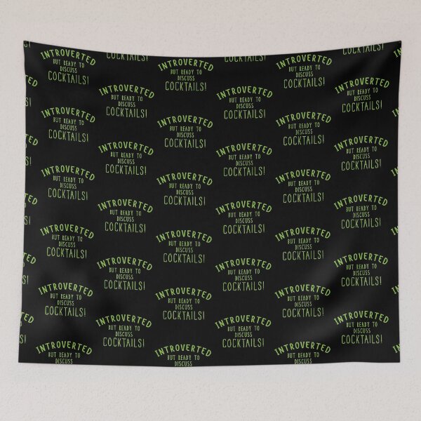Item preview, Introverted but ready to discuss cocktails! designed and sold by jazzydevil.