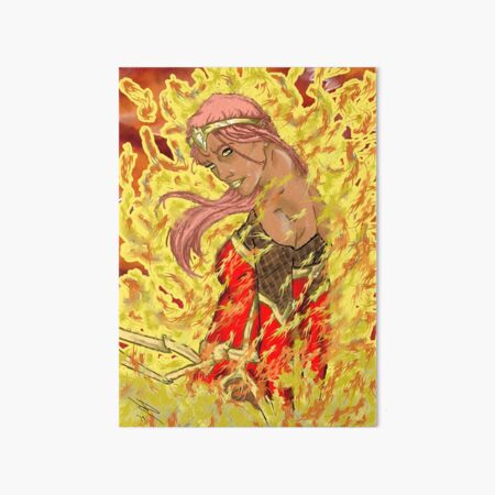 Goddess Among the Flames Art Board Print