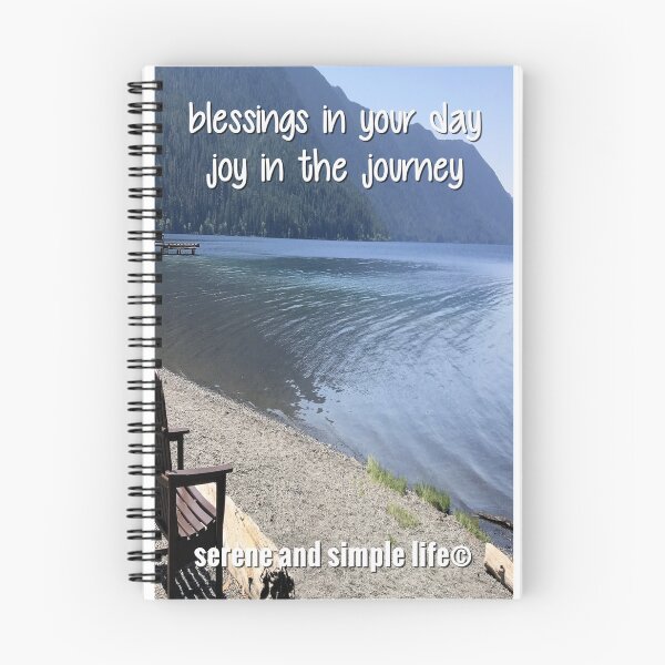 Item preview, blessings in your day -  joy in the journey  spiral journal designed and sold by sayitdisplayit.