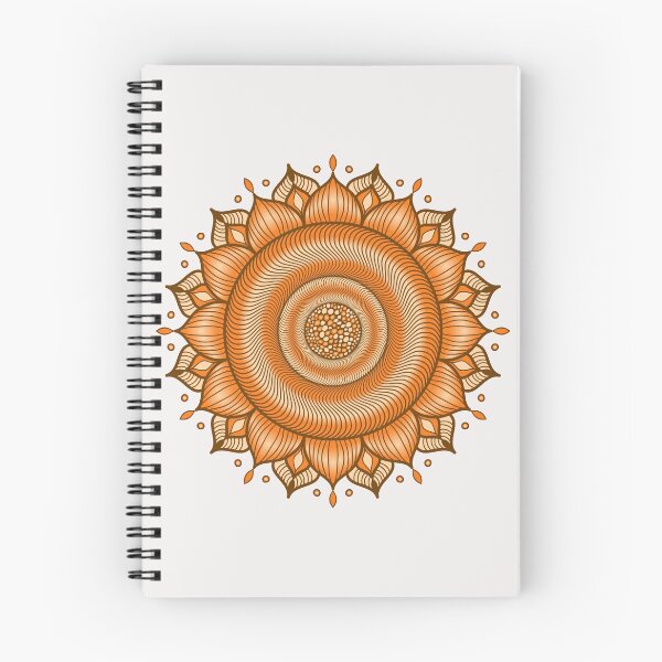 Artikelvorschau, Spiral Sonnenblumen Mandala - Orange entworfen und verkauft von serenaking.