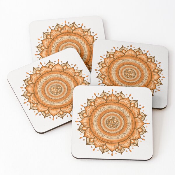 Item preview, Spiral Sunflower Mandala - Orange designed and sold by serenaking.