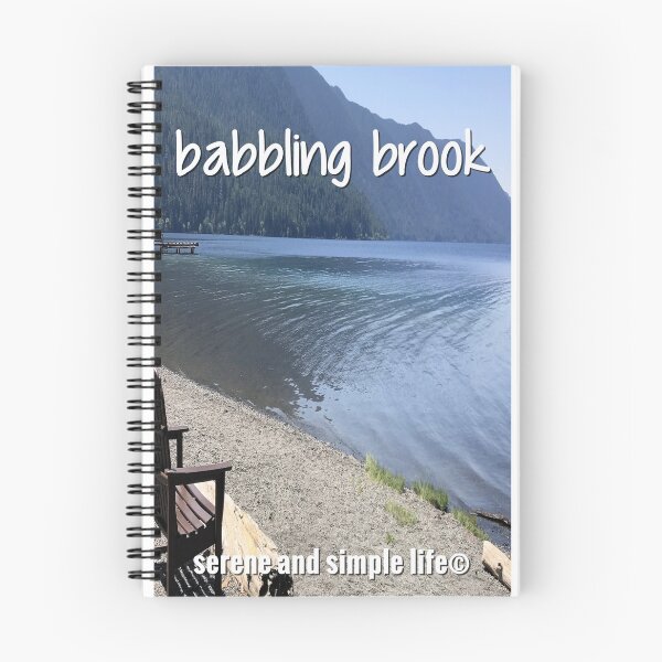 Item preview,  'babbling brook'  spiral journal designed and sold by sayitdisplayit.