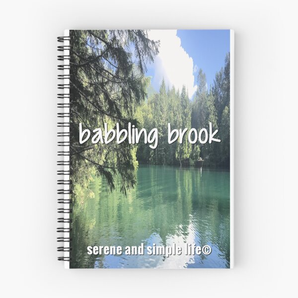Item preview,  'babbling brook'  spiral journal designed and sold by sayitdisplayit.