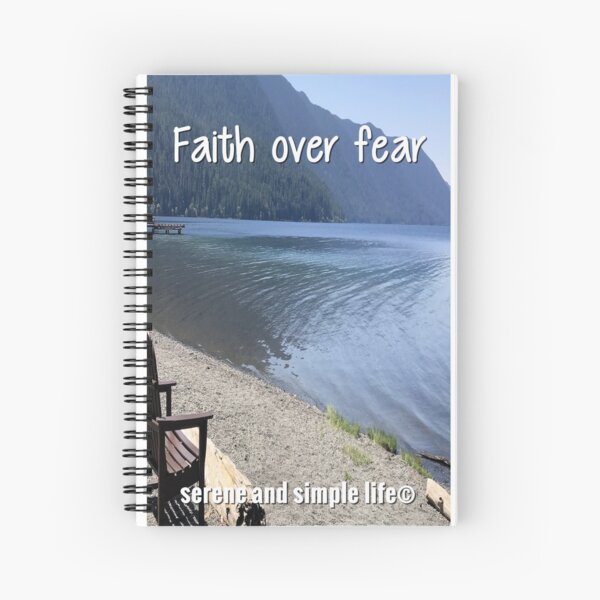 Faith over fear spiral journal Spiral Notebook