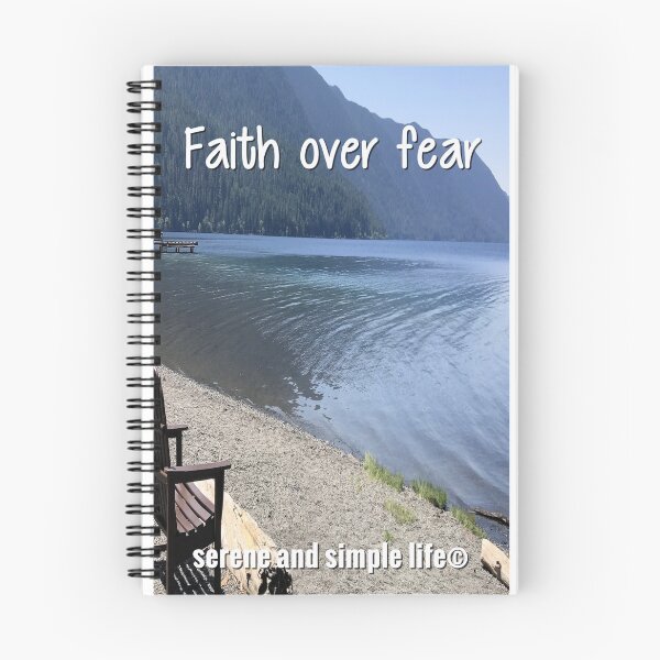 Item preview,  Faith over fear spiral journal designed and sold by sayitdisplayit.