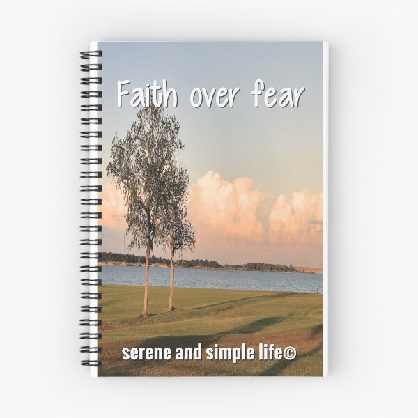 Item preview,   Faith over fear spiral journal designed and sold by sayitdisplayit.