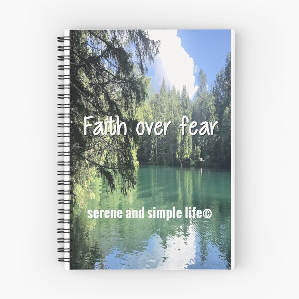 Item preview,   Faith over fear spiral journal designed and sold by sayitdisplayit.