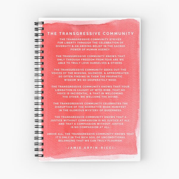 Item preview, The Transgressive Community - Spiral Notebook designed and sold by Jamie Arpin-Ricci Designs.