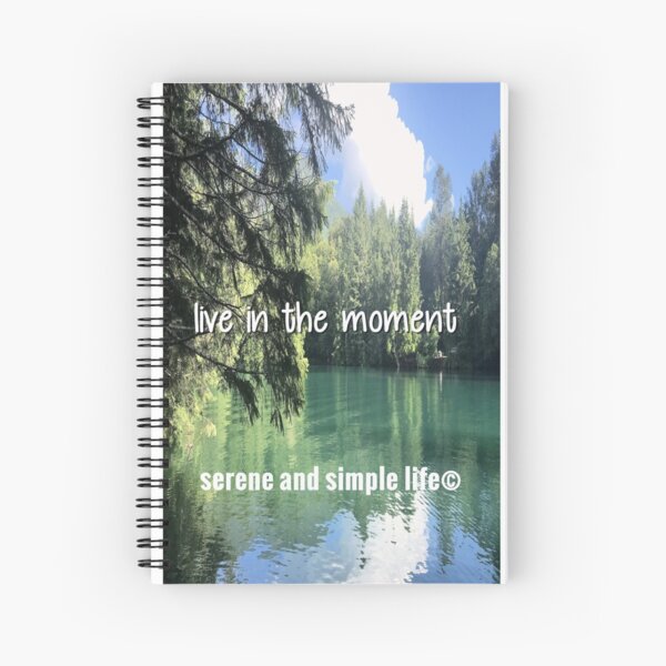 live in the moment spiral journal Spiral Notebook