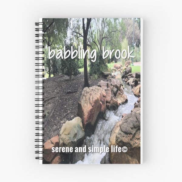 Item preview,   babbling brook spiral journal designed and sold by sayitdisplayit.