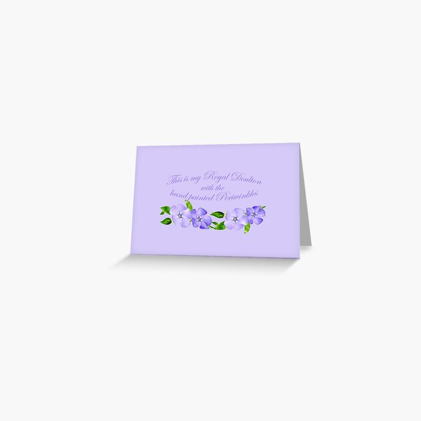 Royal Doulton with Hand Painted Periwinkles Greeting Card