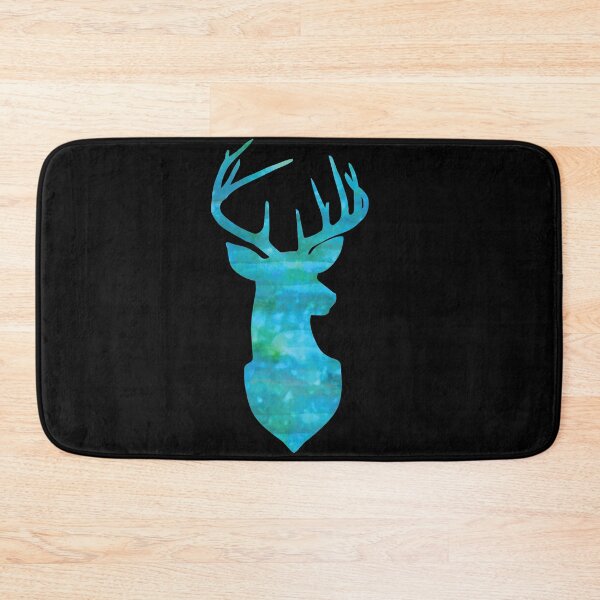 Item preview, Deer Silhouette in Blue and Turquoise Watercolors designed and sold by Candice Davis.