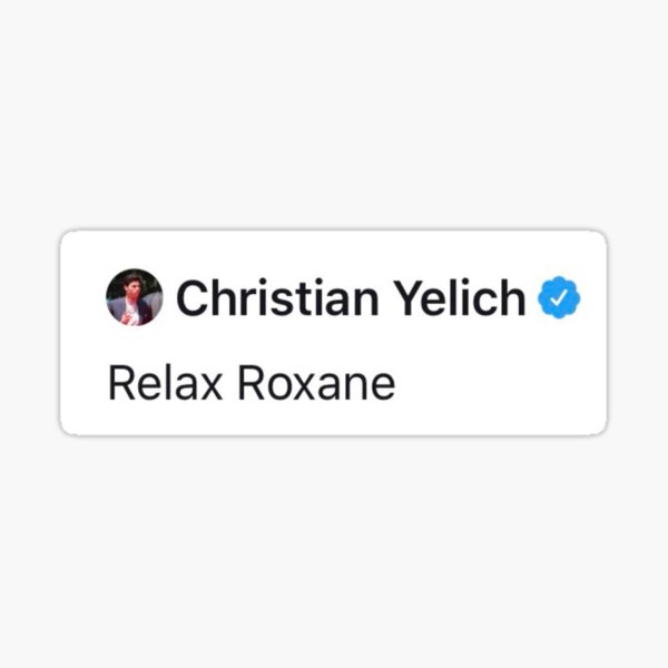 Christian Yelich tweeted Relax Roxane