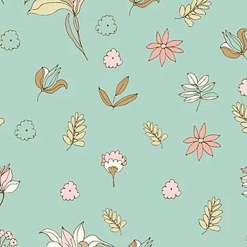 Artwork thumbnail, Blue Flower Pattern by BeLightDesigns