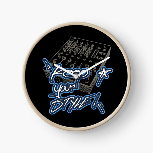 Item preview, DJ mixer with blue graffiti keep your style! designed and sold by Denis Rösler.