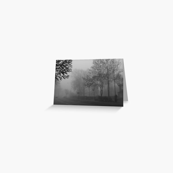 Foggy suburbia Greeting Card