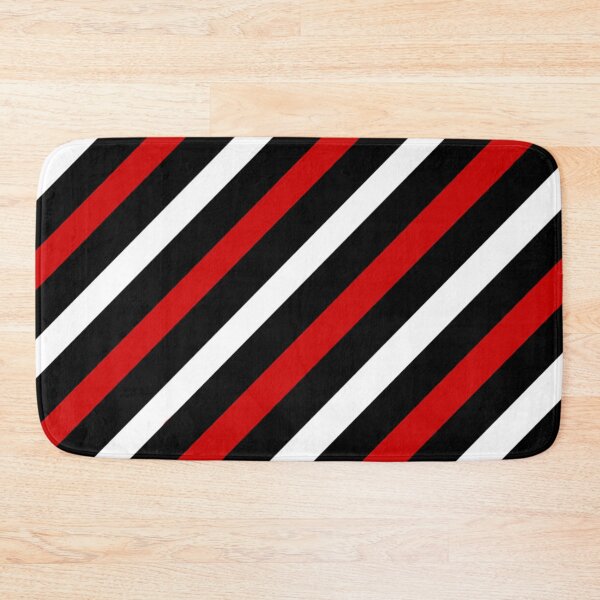 Item preview, BLACK AND WHITE AND RED STRIPE FOR INTERESTING INTERIOR DECOR AND TREND CLOTHING STYLES designed and sold by ozcushionstoo.
