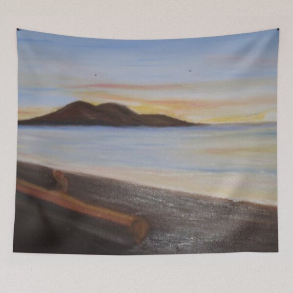 Aperçu de l'œuvre Kapiti Coast par Sunset De Waikanae Beach Peinture à L'huile par Sylvie Eymin créée et vendue par BelovedBirmans.