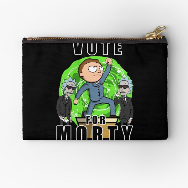 Vote for Morty Rick and Morty Funny Design for USA President Election 2020 Zipper Pouch