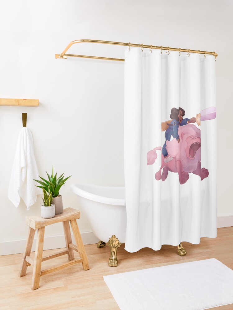 Alternate view of Connie and Lion Shower Curtain