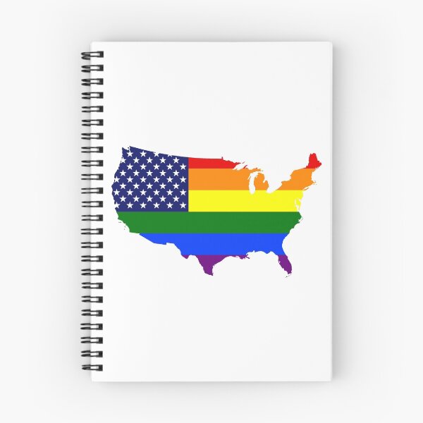 Item preview, LGBT American Flag Map of the United States designed and sold by abbeyz71.