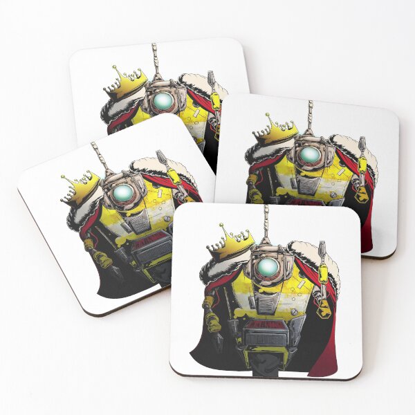 King CL4P-TP (Claptrap) Colour Coasters (Set of 4)