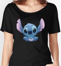Camiseta ancha para mujer Stitch Heart