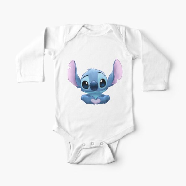 Stitch Heart Body de manga larga para bebé