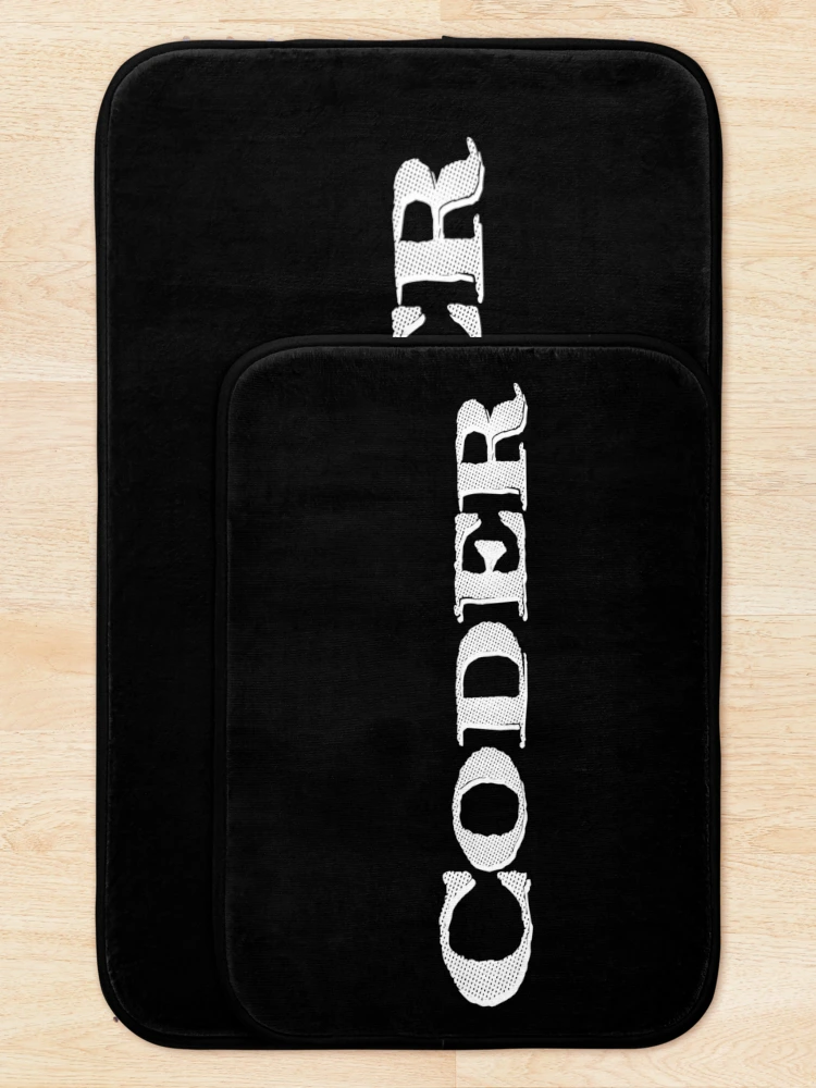 Thumbnail 5 of 6, Bath Mat, Coder Startup Code Programming Software Engineering designed and sold by ProjectX23.
