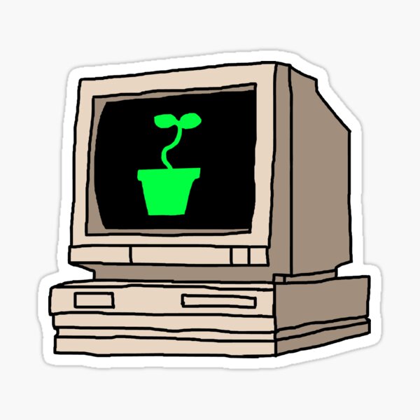computer_plant Sticker