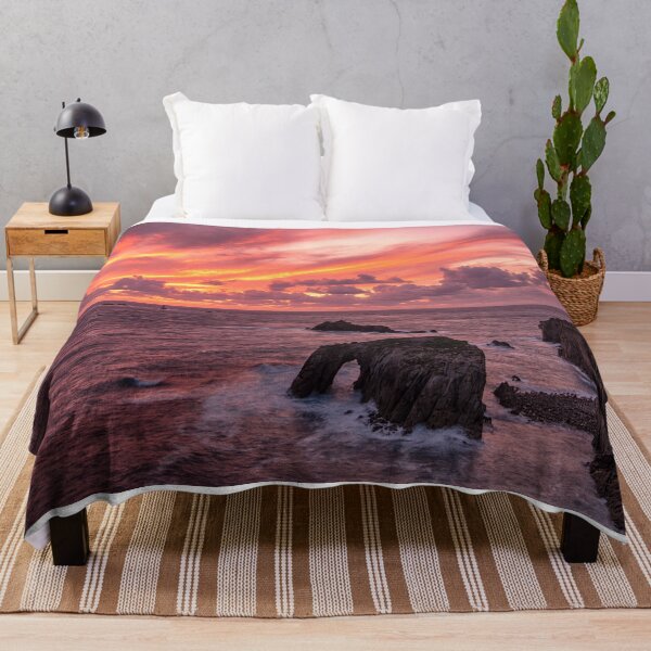 Item preview, Sunset set at Lands End Cornwall,red sky at night designed and sold by kathleenjean.