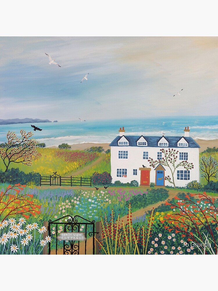 Beach View Cottages by Jogrundyart