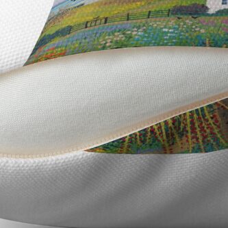 Alternate view of Beach View Cottages Throw Pillow