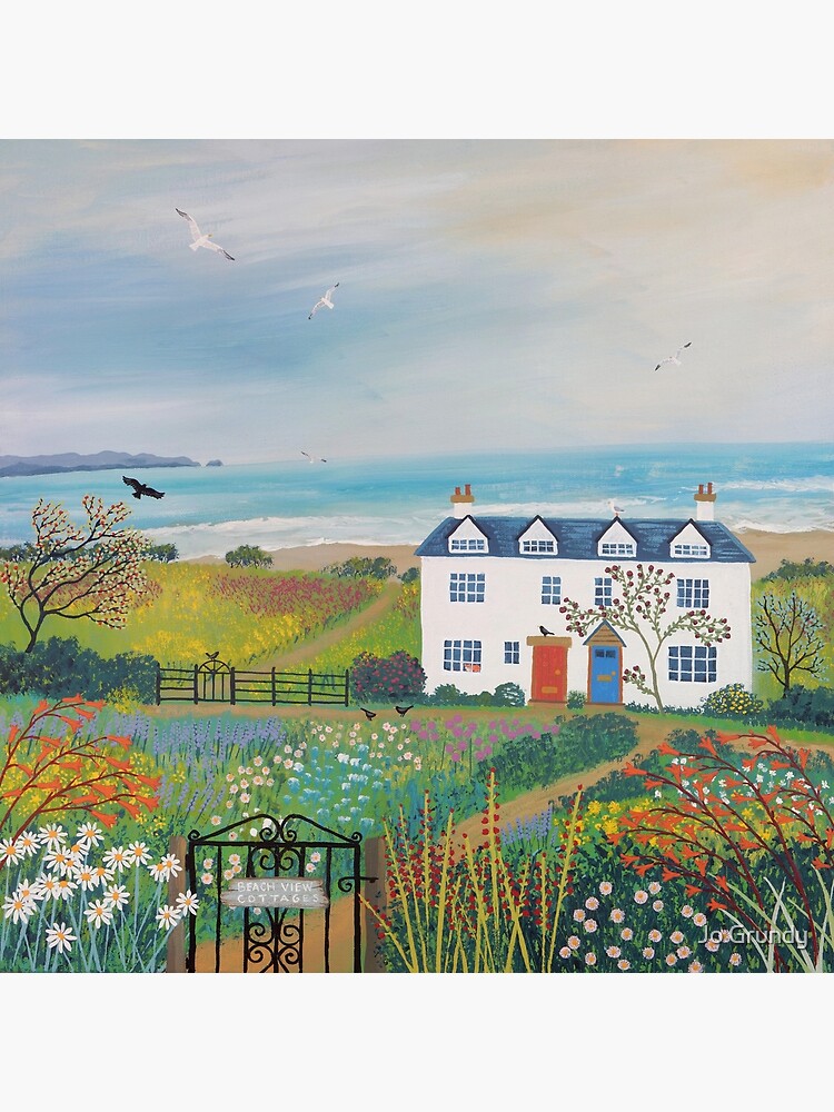 Thumbnail 3 of 3, Photographic Print, Beach View Cottages designed and sold by Jogrundyart.