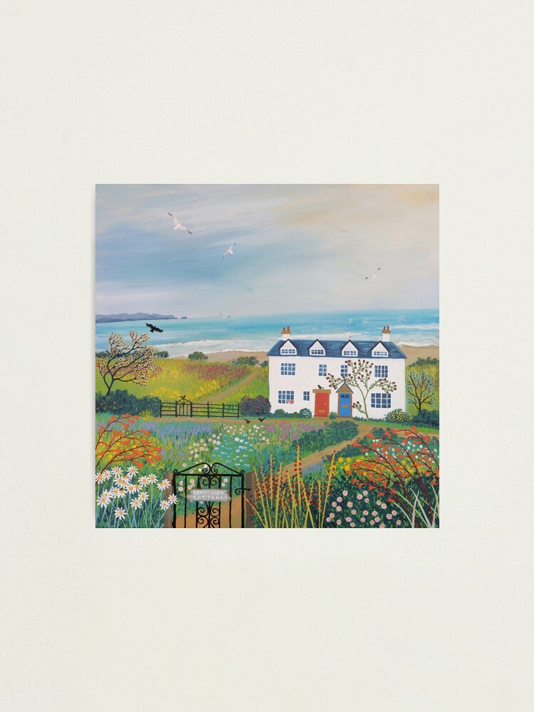 Thumbnail 1 of 3, Photographic Print, Beach View Cottages designed and sold by Jogrundyart.