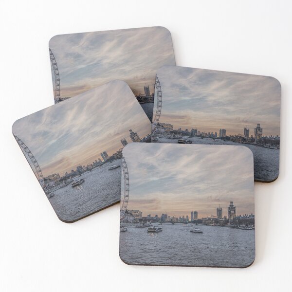 Item preview, london sunset with London eye from the river Thames designed and sold by kathleenjean.