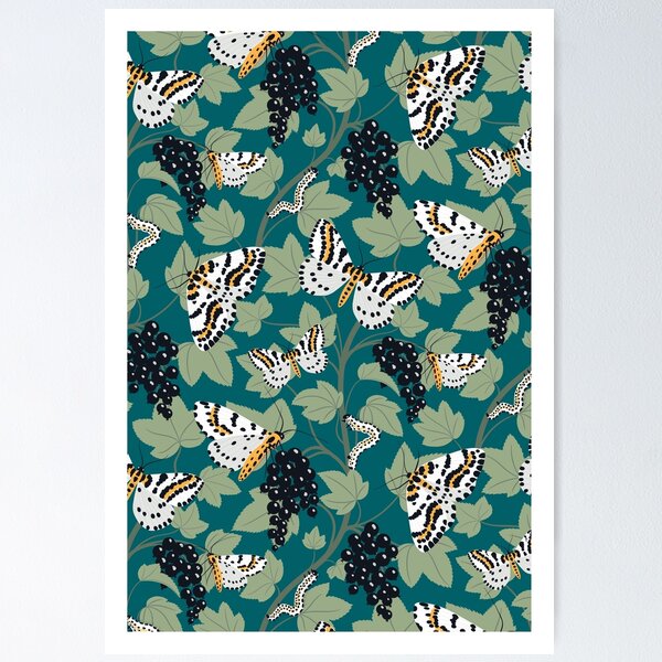 Item preview, Magpie moths designed and sold by EKP-design.