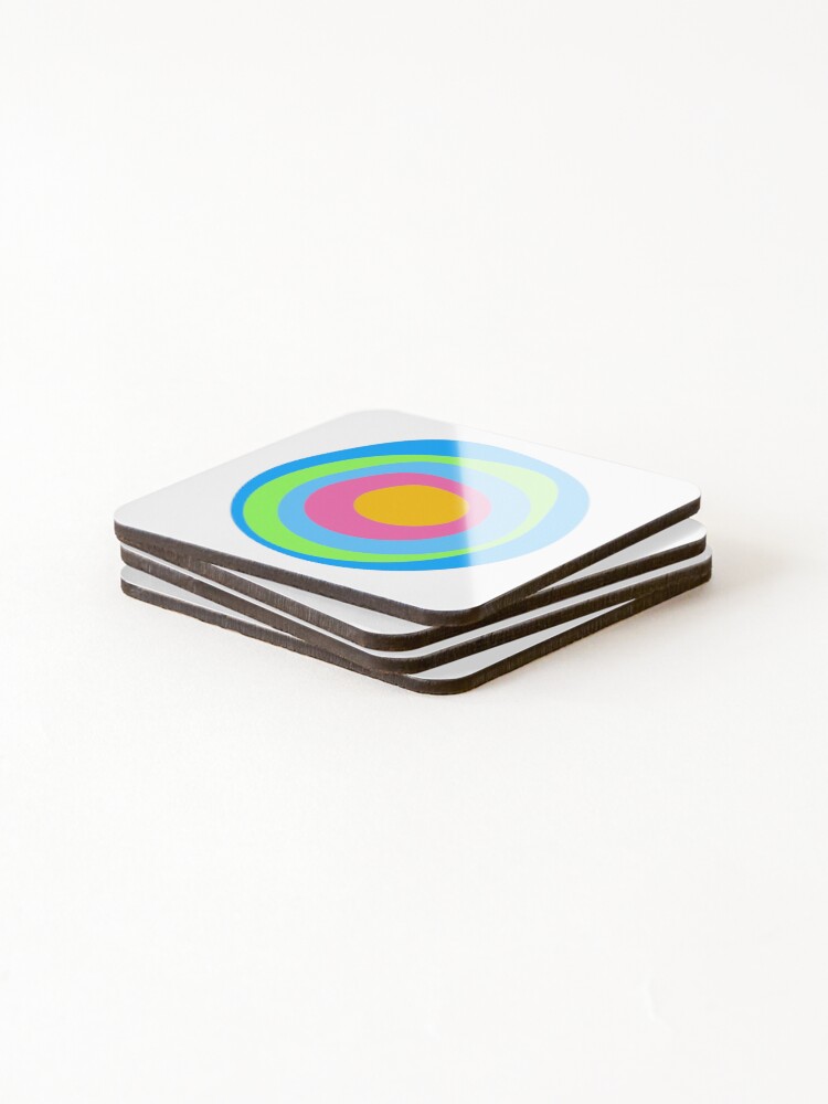 Thumbnail 4 of 5, Coasters (Set of 4), Brights Abstract Pattern designed and sold by AdamRegester.